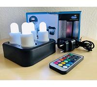 Duni Ensemble DE 4 LEDs Multicolores 70x40 mm 1 Pièce Accueil et Cuisine