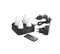 Duni Ensemble LED Rechargeable Lumière Multicolore 4 Pièces 70 X 40Mm