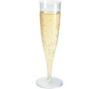 Duni - Flûte à champagne - 13.5 cl - jetable - transparent (pack de 10) Transparent G