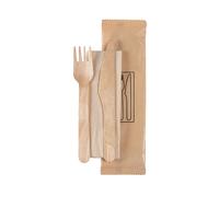 DUNI Kit couverts en bois 3 en 1, lot de 500