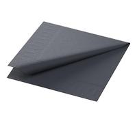Duni lot de 20 serviettes en papier 3 épaisseurs à cocktail zelltuch uni noir 24 x 24 cm-lot de 250
