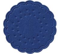 Duni Lot de 250 Dessous de Verre, 8 Couches, en Tissu uni Bleu foncé, Ø 7,5 cm