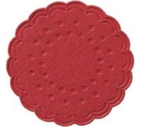 Duni Lot de 250 Dessous de Verre, 8 Couches, Rouge uni, diamètre : 7,5 cm