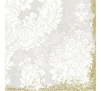 Duni Lot de 50 serviettes 4 plis pliage 1/4 40 x 40 cm royal White, classique