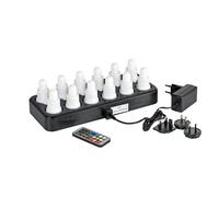 Duni Lot De Bougies LED Rechargeables Multicolores, 12 Pièces 70 x 40mm
