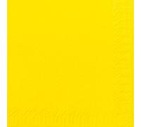 Duni serviettes 3lagig Tissue Uni Jaune, 33 x 33 cm, 50 pièces