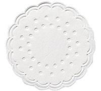 Duni - Sous-verre - Taille 7.5 cm - rond - jetable - blanc (pack de 250) Blanc G