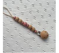 Duniholder-Attache-Tétine Anti-Chute En Silicone Pour Bébé,Clip Pour Sucette,Perles Pour Nourrissons - Type Mauve