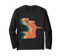 Dunk de Basket-Ball Vintage aux Contours colorés et rétro Manche Longue