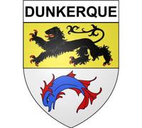 Dunkerque 59 ville Stickers blason autocollant adhésif - Taille : 8 cm