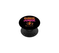 Dunkie Junkie Love Dictons de café drôles Accro à la caféine PopSockets PopGrip Adhésif