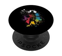 Dunking basketteur joueur panier basketteur sport PopSockets PopGrip Interchangeable