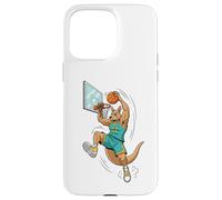 Dunking Kangourou Hoops Joueur de Basket-Ball Animal Coque pour iPhone 15 Pro Max
