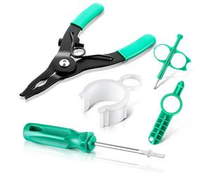 Dunkive Lot de 5 têtes d'arrosage compatibles avec RainBird Hunter, outil de réglage du rotor, collier d'insertion de buse, tête de pulvérisation pour réparation de système d'arrosage de pelouse