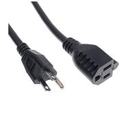 DUnLap Rallonge électrique USA 3 Prong fiche mâle à Femelle Socket Extension câble américain NEMA 5-15P Cordon d'alimentation 5-15R 0.5m / 1m / 2m/ 3.0m / 5m Rallonge électrique 1m(0.75m)