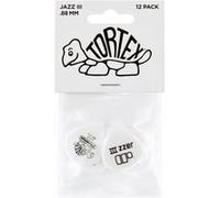 Jim Dunlop Médiators 478P88 Tortex White Jazz III Blanc 0,88 mm sachet de 12