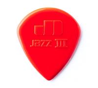 Jim Dunlop Médiators Jazz III 47P3N Nylon 1,38 mm Rouge par 6