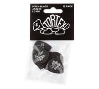 Dunlop 482P100 Médiators Tortex Pitch Black Jazz III 1,00mm sachet de 12