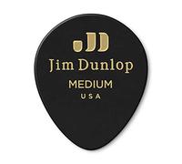 Picks Jim Dunlop Black Teardrop Medium Sachet de 12 Médiators