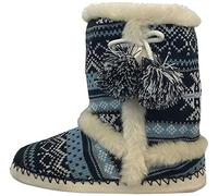 DUNLOP - Annabelle Gretel Farrah - Chaussons / Bottes pour femme en tricot jacquard - Bleu - Farah Navy,
