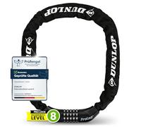 Dunlop Antivol pour vélo - Antivol à combinaison - Niveau de sécurité élevé 8-100 cm - Cadenas pour vélo électrique - Chaîne pour vélo électrique, scooter, vélo électrique - Antivol Pro Lock - Noir