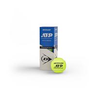 DUNLOP ATP PRESSURELESS Balle de Tennis - pour Sable, Terrain Dur et Gazon (3 Balles)