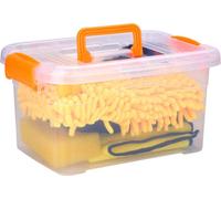Dunlop Auto Reinigungsset Kit d'entretien automobile pour l'intérieur et l'extérieur - Kit de lavage automobile avec brosses - Coffret de rangement