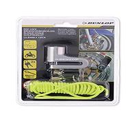 Dunlop Automotive Verrou à disque de frein pour moto et vélo, diamètre 4 mm avec câble de rappel de 1,5 m, noir