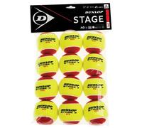 DUNLOP Balle de Tennis Adulte Unisexe, Jaune/Rouge, Taille Unique