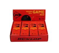 Dunlop Balles de Squash Game Red, Point Rouge, 12 balles
