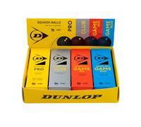 Dunlop Balles de Squash Mixed Pack Pro, Club & Game, 12 balles