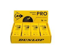 Dunlop Pro Double Yellow Dot Squash Balls Jaune 12 Balls