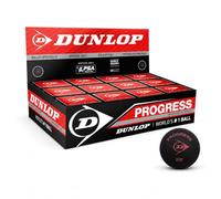 DUNLOP Balles de Squash Progress, Point Rouge | 6 % plus grande que Pro | 20 % de temps de vol en plus | Plus de réaction | Contrôle et confiance pour progresser