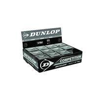 DUNLOP Compétition Tube de Squash Balles, Mixte Adulte, Noir, 12 balles