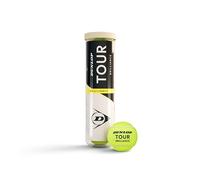 DUNLOP Balles de Tennis Tour Brilliance | Homologuée ITF | Performance match | Noyau caoutchouc | Feutre tissé | Rebond constant | Durable | Gazon | Dur | Terre