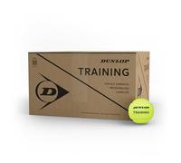 Dunlop Balles de Tennis Training, 72 balles | Construction sans pression | Noyau caoutchouc | Feutre aiguilleté | Rebond durable | Coaching, exercices & pratique intensive