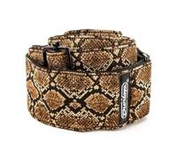 DUNLOP - Bandoulière Jacquard King Cobra pour guitare et basse, design à rayon plat, ressort basse tension, couleur noir et orange (D6726)