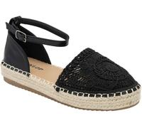 Dunlop Black Ankle Strap Flatform Shoes Black 5 EU 38