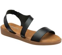 Dunlop Black Twin Strap Buckle Sandals