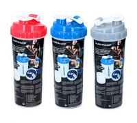 Dunlop Bouteille de Sport avec Paille + Shaker à Protéines 550 ml - 3 Coloris Assortis