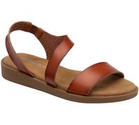 Dunlop Brown Twin Strap Buckle Sandals