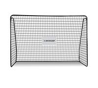 Dunlop Fußballtor - 240 x 160 x 85 cm - Metall - Fußballtrainingszubehör für Alle Altersgruppen - Einfache Montage - Schwarz/Rot