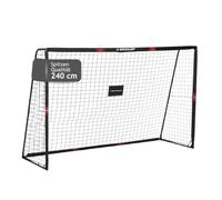 Dunlop Cage de Foot - But de Foot Enfant 240 x 160 x 85 cm - Kit Entrainement Football pour Enfants et Adultes - Cage Foot Exterieur et Interieur - Montage Rapide - Noir/Rouge
