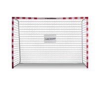 Dunlop Cage de Foot - But de Foot Enfant 300 x 200 x 110 cm - Kit Entrainement Football pour Enfants et Adultes - Cage Foot Exterieur et Interieur - Montage Rapide - Blanc/Rouge