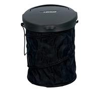 Dunlop Car Waste Bin - Pliable - Ø 16 cm - avec Couvercle - pour Tableau de Bord ou Sol