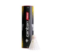 DUNLOP Carlton Volants de Badminton Tournament T800, Tube de 6 | Trajectoire constante | Construction durable | Pour juniors & joueurs de club | Tube de 6