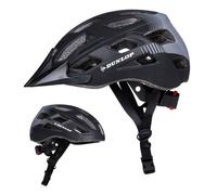 Dunlop Casque de vélo réglable 58–61 cm Taille L Noir – Éclairage LED 3 modes