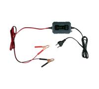 Dunlop Chargeur Goutte 6/12V 1A - Chargeur de Voiture avec Cycle de Charge en 6 étapes - pour Scooter et Moteur - Court-Circuit - Chargeur d'entretien Plomb et Gel - Noir