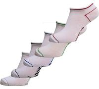 Dunlop - Chaussettes de sneakers "Tredgegar" pour hommes (pack de 5) BG642 (taille unique) (Blanc)