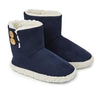 Dunlop Chausson Hommes, Bottines Fourrées Hiver, Chaussons Bottes Homme Intérieur Extérieur, Pantoufles Chaudes Semelles Antidérapantes Mémoire de Forme, Cadeau Original ,Bleu,46 EU
